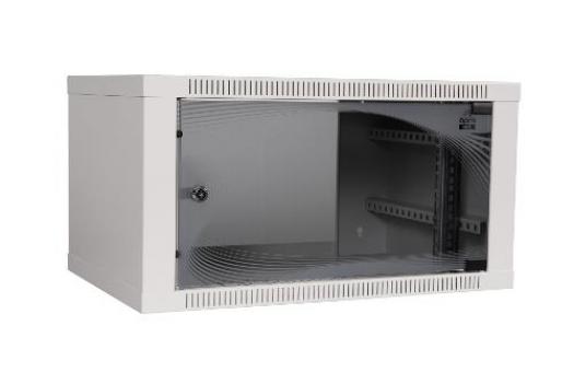 szafa wisz�ca 19'' 6U/400mm, jednosekcyjna, drzwi 